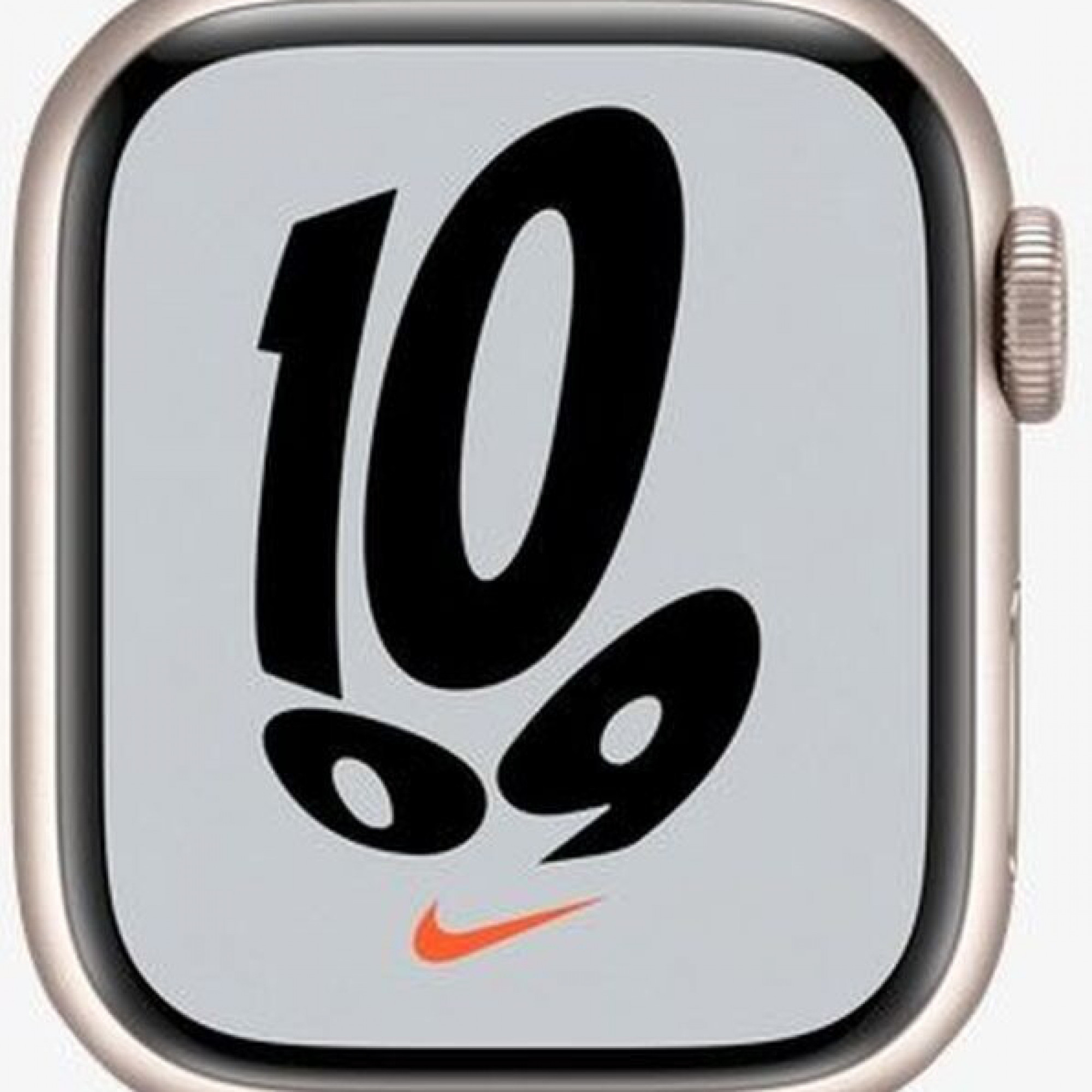 Apple Watch Nike Series 7 GPS 41mm Starlight Aluminium Case Pure Platinum/Black Nike Sport (MKN33)